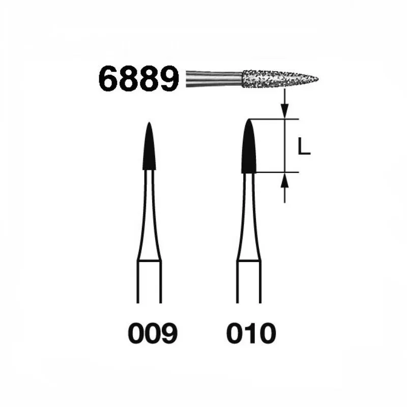 FRESAS DIAMANTE KOMET FG - 6886.314 GRANO GRUESO 5UDS