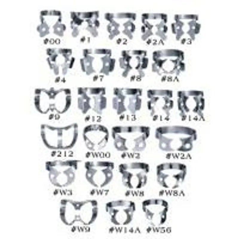 CLAMPS HYGENIC REPOSICIÓN - Nº00 CON ALA PREMOLAR Y ANTERIORES SUP E INF