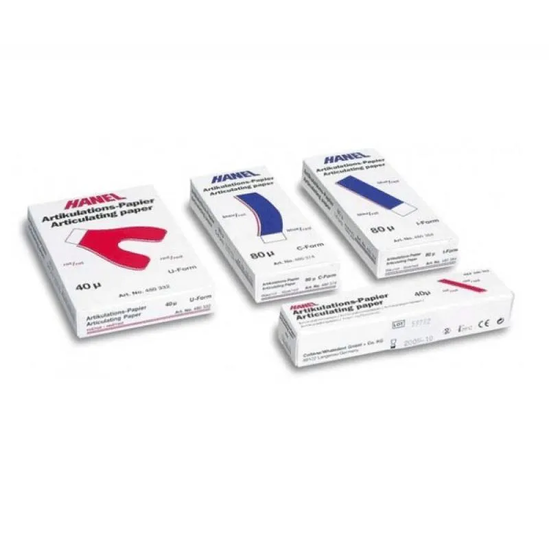 PAPEL ARTICULAR HANEL 40 MICRAS AZUL 120UDS
