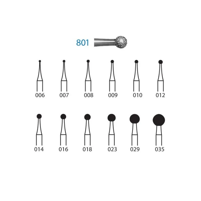 FRESAS DIAMANTE KOMET FG - 801.313.014 GRANO MEDIO 5UDS
